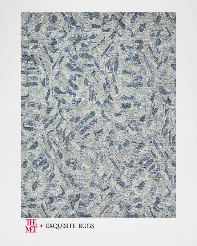 Botanica Hand-Tufted Blue Rug, 5' x 8'